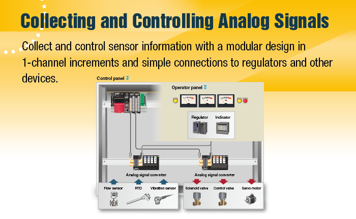 Collection and control of analog signals